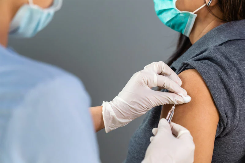 patient receiving a vaccine